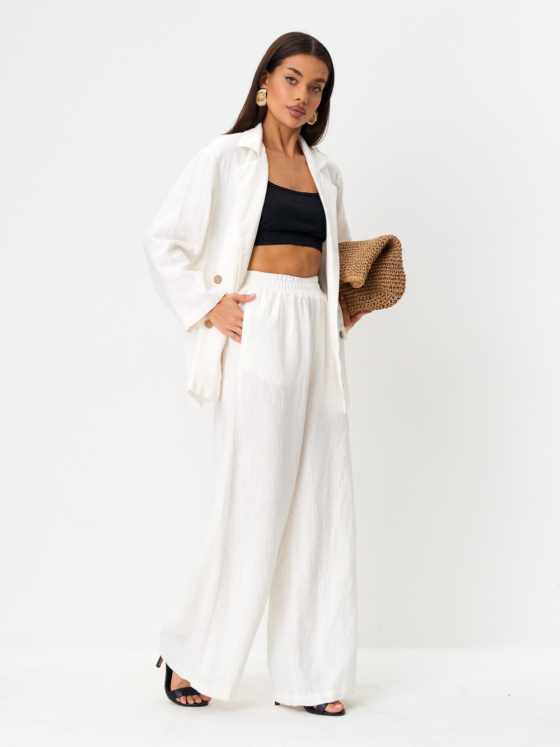 Брюки женские льняные летние