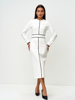 Платье-футляр с контрастной отделкой